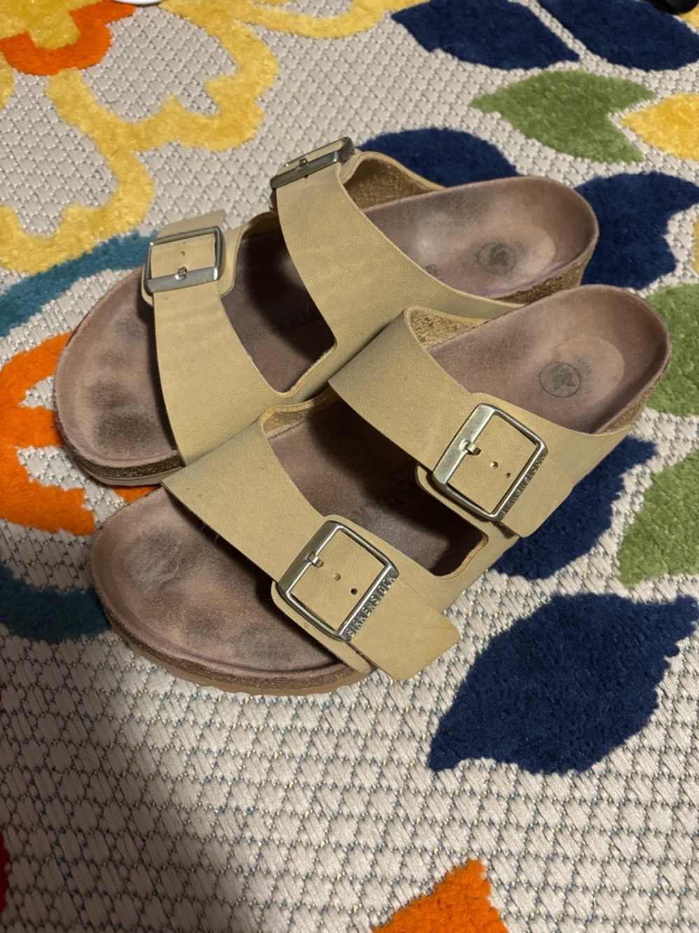 Birkenstock Arizona Vegan Latte Cream Birkibuc™ EU 41 w/10 m/8